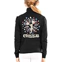 STRETCH IS COMFORT Girls &amp; Women’s Jacket | Techno Stretch Cheer Sparkle No-Flake Glitter &amp; Fun Prints | YXS – A4XL