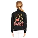 STRETCH IS COMFORT Sparkle Dance Warm Up Jacket for Girls and Women | Glitter Performance Studio Competition Zip Layer