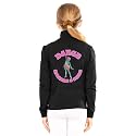 STRETCH IS COMFORT Sparkle Dance Warm Up Jacket for Girls and Women | Glitter Performance Studio Competition Zip Layer