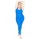 STRETCH IS COMFORT Womens Plus Size Tank Unitard Athletic Rompers For Women