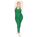 STRETCH IS COMFORT Womens Plus Size Tank Unitard Athletic Rompers For Women