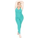 STRETCH IS COMFORT Women's Plus Size Teamwear Cotton Tank Unitard