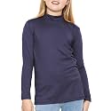 STRETCH IS COMFORT Youth Girl’s Oh So Soft Long Sleeve Mock Neck Top | 4-16