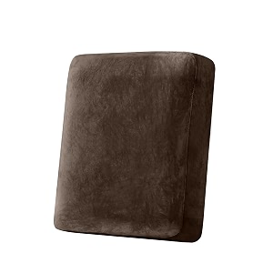 Stretch Silver Fox Velvet Couch Cushion Cover