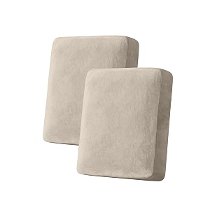 Stretch Silver Fox Velvet Couch Cushion Cover