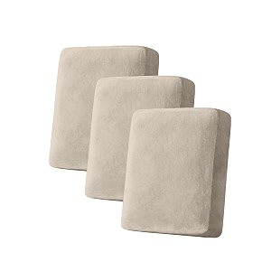 Stretch Silver Fox Velvet Couch Cushion Cover