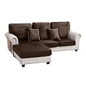 Stretch Silver Fox Velvet Sectional Couch Covers