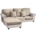 Stretch Silver Fox Velvet Sectional Couch Covers