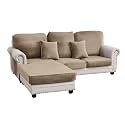 Stretch Silver Fox Velvet Sectional Couch Covers
