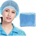 Stretchable, Non-Woven Disposable Bouffant Cap/Surgical Caps/Cooking Caps/Cleaning Caps(Blue, Pack Of 100Pcs)