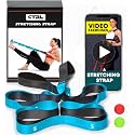 Stretching Strap with Loops - Non Elastic Yoga Strap for Physical Therapy
