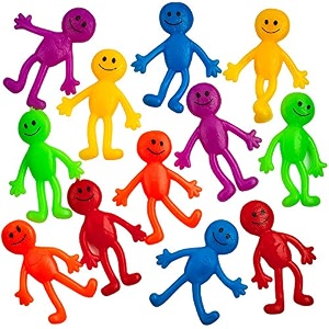 stretchy bendable man 36 pack assorted fun colors a sticky stretchable slimy gooey texture toy for stress anxiety relief great party favor stocking stuffer
