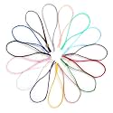 Stretchy Puppy Collars for Litter, 75Pcs Assorted Adjustable Identification Loops for Newborn Puppies and Kittens, Bulk Multi Colored Straps for Whelping, 6 Inches - 15 Colors
