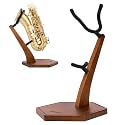 STRICH Wooden Saxophone Stand Display For Alto Tenor Sax, Handmade Solid