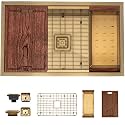 Strictly Sinks Undermount Workstation Gold Kitchen Sink –32 Inch 16 Gauge Single Bowl Kitchen Sink with Bottom Grid, Wooden Cutting Board, Colander, 1 Garbage Disposal Adapter, & 1 Strainer Drain