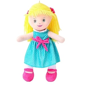 striders gurliez doll 20 inch abigail rag doll with red dress soft plush fabric perfect cuddly toy for kids