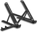 STRIFF Adjustable Anti-Slip Laptop Stand, Foldable, Portable, with Mobile Stand Plastic Desk Stand Laptop Stand with Adjustable Height Compatible with 40 - 44cm Laptops (Black)