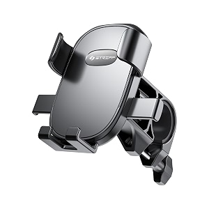 striff moride1 bike phone mount  360 rotatable mobile holder for bicycle amp motorcycle  strong grip anti-shake  for 47 to 68 inch smartphones  secure handlebar mount  easy installation  black