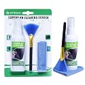 STRIFF 3 in 1 Cleaning Set for Screen PC, Laptops, Monitors, Mobiles, LCD, LED, TV/Professional Quality/Prevents Static Electricity, 100ml with Micro Fiber Cloth and Soft Brush