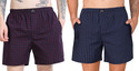 String Checkered Men Maroon Dark Blue Boxer
