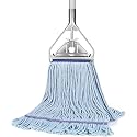 String Mop Heavy Duty for Floor Cleaning- Industrial Commercial Wet Mop with 59inch Mop Handle for Home,Garage,Office, Workshop, Warehouse Floor Cleaning