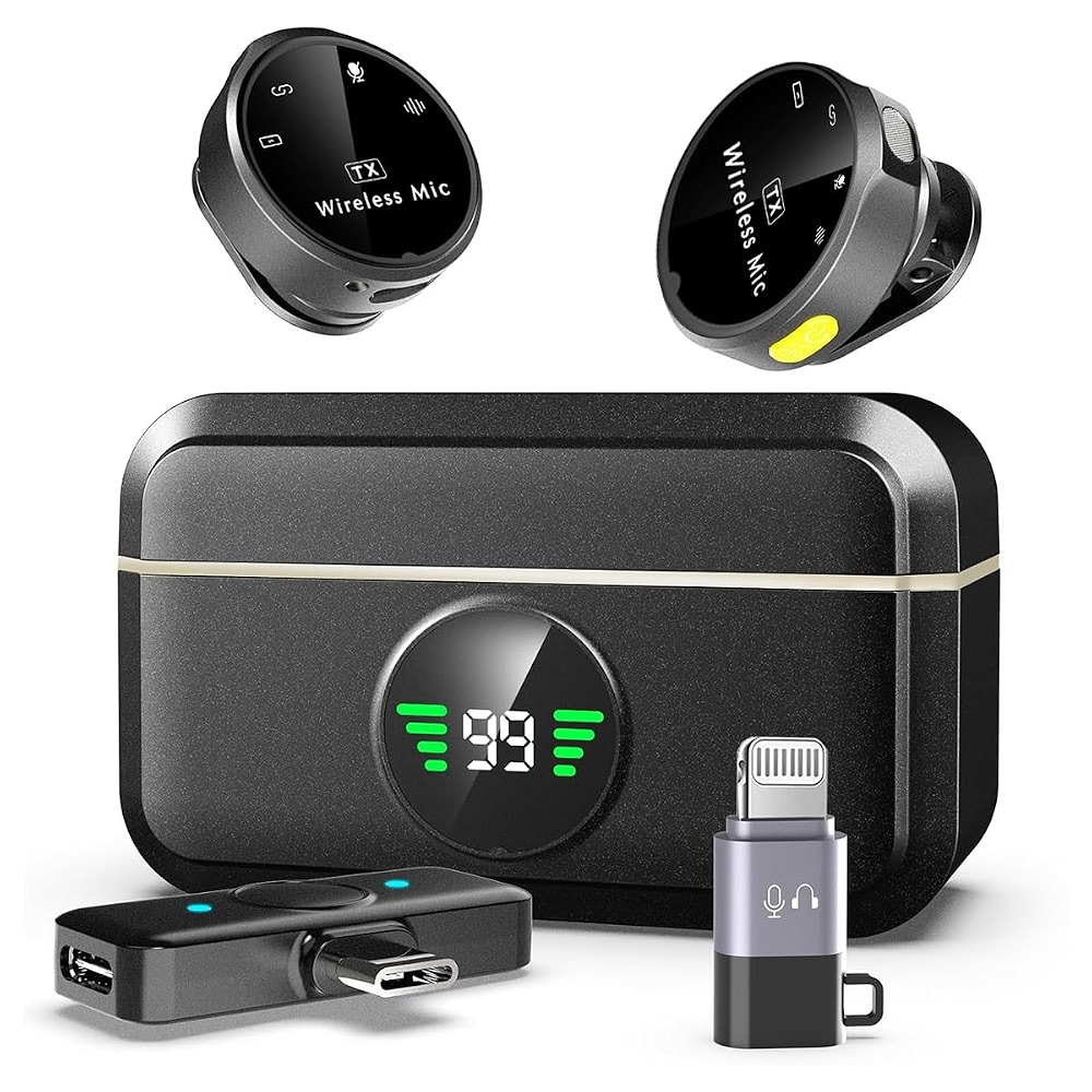 String Swing Wireless Microphone with Noise Reduction, Collar Mic for ...