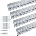 Strip Curtain Door Hardware, 16 Foot Galvanized Steel Commercial Industrial Mounting Strip Curtain Door Hanger Kit for Universal Jamb Frame or Wall Mount