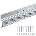 Strip Curtain Door Hardware, 4 Foot Galvanized Steel Commercial Industrial Mounting Strip Curtain Door Hanger Kit for Universal Jamb Frame or Wall Mount