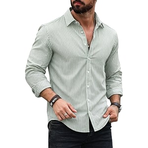 Striped Casual Regular Fit Shirt for Men