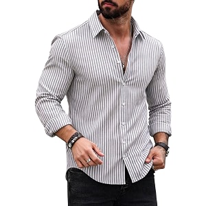 Striped Casual Regular Fit Shirt for Men