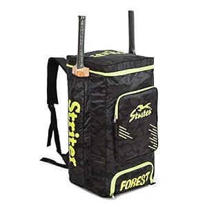 canvas amp nylon padded foam material cricket kit bag with shoes compartment and 2 bat pocket  1 cricket bat