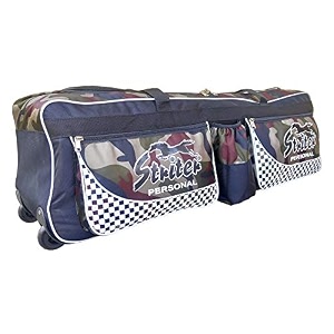 hockey kit bag cum travel duffel bag with rolling wheels - large 38 inch heavy duty - greenbag onlycolors of bag may vary