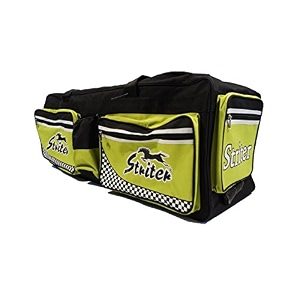 hockey kit bag cum travel duffel bag with rolling wheels-large 38 inch heavy duty - green bag onlycolors of bag may vary