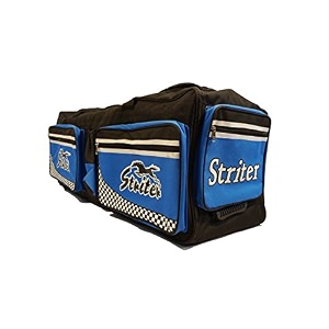 hockey kit bag cum travel duffel bag with rolling wheels-large 38 inch heavy duty - blue bag onlycolors of bag may vary