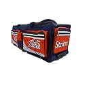Hockey Kit Bag Cum Travel Duffel Bag with Rolling Wheels-Large 38 Inch Heavy Duty - Red (Bag Only/Colors of Bag May Vary)