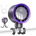 Portable Turbo Stroller Fan with Auto Oscillation & Timer, Rechargeable Clip-On Baby Fan, 100-Speed Touch Screen LED Display, 10H Runtime, 360° Adjustable for Stroller Car Seat Crib Nursery Travel