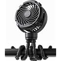 TUNISE Stroller Fan, Rechargeable with TYPE-C Port, 4000mAh, 360° Rotatable, 3-Speed, Flexible Tripod, Clip Anywhere for Baby's Comfort - Durable and Easy to Clean