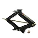 Stromberg Carlson JSC-30-IND Scissor Jack – Single Manual Jack for Travel Trailers, Fifth Wheels and Campers, Bowtie Base Design, 7,500 lb Load Rating, Ideal for RV Leveling – Black, 30-Inch