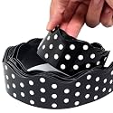 Strong & Wide Magnetic Borders for Classroom Whiteboard - Visible Magnetic Strips for Teachers (4 Designs Available) | Wavy Polka Dot - Black | 12 Strips of 24X1.75 Inch - 24 Feet Total