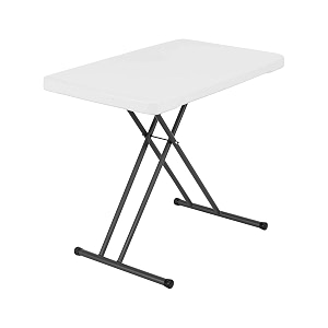 strong folndig plastic table for picnic height adjustable study table durable lightweight for laptop office iron portable and easy-to-store compact desk solution