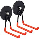 Strong Utility Magnetic Hooks,Anti-Slip Coated Large Magnetic Hooks Heavy Duty No Drilling Garage Organizer Magnet Hooks for Hanging Garden Hoses