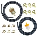 Strongthium 3/16 &amp; 1/4 Rubber Gas Fuel Line Hose Set with Filters &amp; Clamps