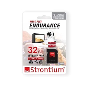 strontium 32gb nitro plus endurance a2 microsdxc card with sd adapter