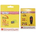 Strontium 32gb Pollex USB 3.1, Black &amp; Nitro 32GB Micro SDHC Memory Card 85MB/s UHS-I U1 Class 10 High Speed for Smartphones Tablets Drones Action Cams (SRN32GTFU1QR)