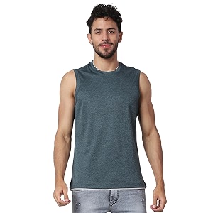 Mens Lycra Blend Sleeveless Fitness Tanks Top