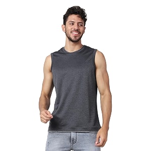 Mens Lycra Blend Sleeveless Fitness Tanks Top