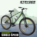 STRYDER Magnet 26 Single Speed Bicycle with Disc Brakes & Front Suspension | 26 T (inch) Mountain Cycle