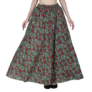 sttoffa cotton printed women wear maxi long skirt 4034 inch full length