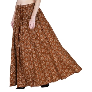 sttoffa cotton printed women wear maxi long skirt 4034 inch full length