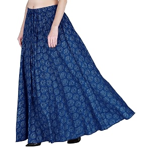 sttoffa cotton printed women wear maxi long skirt 4034 inch full length